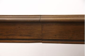 ヴィンテージ家具　DREXEL HERITAGE(ドレクセルヘリテイジ)　Grand Villa(グランドヴィラ)　ウォールナット材　凝った天板のデザインがおしゃれな希少モデルのダイニングテーブル(エクステンションテーブル、パーティーテーブル、4人掛け、6人掛け、ビンテージ)(R-051009)