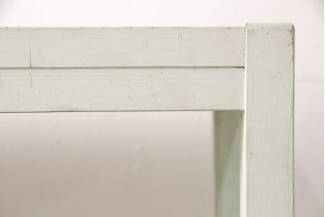 アンティーク家具　昭和初期　爽やかなミントカラーが魅力のオープンラック(飾り棚、陳列棚、飾り台、店舗什器、本棚)(R-051010)