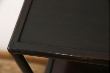 和製アンティーク　指物家具　紫檀(シタン)無垢材　独特な模様がアジアン風な雰囲気を演出する時代飾り棚(茶棚、収納棚、戸棚)(R-051012)