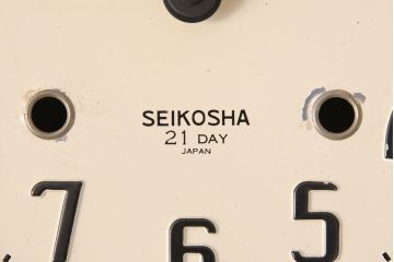 アンティーク時計　精工舎(SEIKOSHA、セイコー)　21DAY　電池式　昭和レトロな雰囲気あふれる柱時計(振り子時計、掛け時計、古時計)(R-051014)