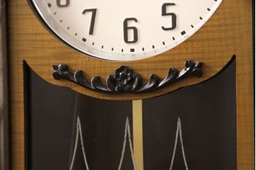 アンティーク時計　精工舎(SEIKOSHA、セイコー)　21DAY　電池式　昭和レトロな雰囲気あふれる柱時計(振り子時計、掛け時計、古時計)(R-051014)