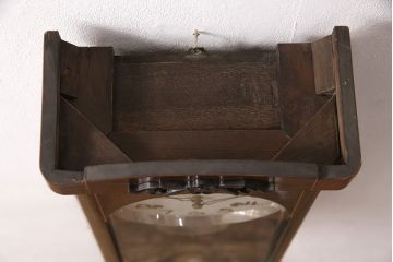 アンティーク時計　昭和中期　Meiji(明治時計社)　ゼンマイ式　クラシカルな雰囲気溢れる大振りの掛け時計(振り子時計、柱時計、古時計)(R-051016)