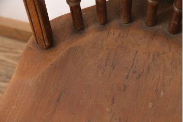 和製ヴィンテージ　秋田木工　温かい空間づくりに活躍するスティックバックチェア2脚セット(ダイニングチェア、椅子、ビンテージ)(R-051018)