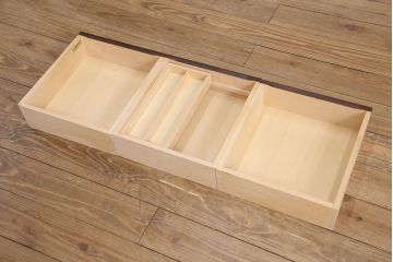 中古　北海道民芸家具　レトロモダンな空間づくりにおすすめのキャビネット(カップボード、食器棚、収納棚)(R-051019)