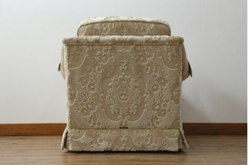 中古　美品　カリモク家具(karimoku)　domani(ドマーニ)　エクセルライフ　エレガントな雰囲気漂う1人掛けソファ(1P、アームチェア)(R-051030)