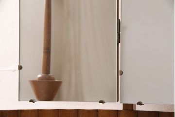 イギリスヴィンテージ　E.GOMME社　オーク材　希少品!レトロな照明付きのビンテージドレッサー&スツールセット(化粧台、三面鏡、鏡台、イス、椅子)(R-051033)