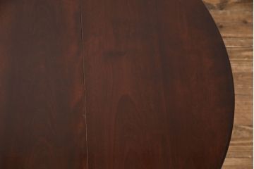 中古　美品　松本民芸家具　猫脚が印象的なクインアン型バタフライ卓(バタフライテーブル、ダイニングテーブル)(R-051035)