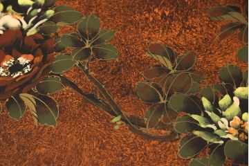 ヴィンテージ家具　繊細な絵柄が目を引くシノワズリ様式のサイドボード(リビングボード、引き出し、収納棚、ビンテージ)(R-051038)