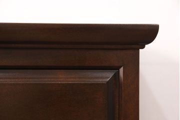 中古　美品　松本民芸家具　シックな佇まいが落ち着いた空間を演出するシンプルなA型整理箪笥(引き出し、チェスト)(R-051039)