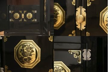 中古　最高級品　希少!豪華絢爛な装飾が存在感を放つ螺鈿細工のワードローブ(衣装タンス、収納棚、洋服タンス)(定価約500万円)(R-051045)