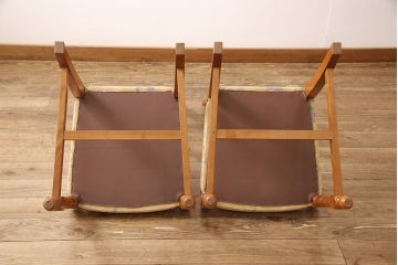 中古　美品　横浜クラシック家具　ダニエル(Daniel)　アメリカンテーブルとロべリアラダーチェア2脚セット(ダイニングテーブル、チェア、イス)(3点合計定価約60万円)(R-051046)