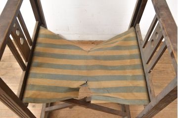 アンティーク家具　和モダン　日本楽器・山葉(ヤマハ)文化椅子　折り畳み式ロッキングチェア(椅子、折りたたみ式チェア)(R-051047)