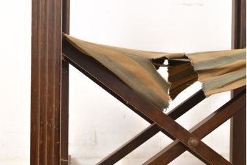 アンティーク家具　和モダン　日本楽器・山葉(ヤマハ)文化椅子　折り畳み式ロッキングチェア(椅子、折りたたみ式チェア)(R-051047)