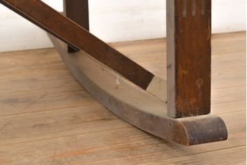 アンティーク家具　和モダン　日本楽器・山葉(ヤマハ)文化椅子　折り畳み式ロッキングチェア(椅子、折りたたみ式チェア)(R-051047)