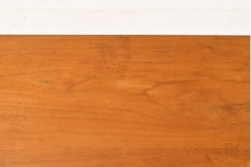 イギリスヴィンテージ　どんなお部屋にも合うシンプルデザイン!チーク材の色味が素敵なデスク(平机、在宅ワーク、在宅用テーブル、作業台、ビンテージ)(R-051049)
