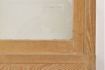 和製アンティーク　ナラ材の風合いが素敵な小振りのガラスケース(ショーケース、陳列棚、店舗什器)(R-051053)