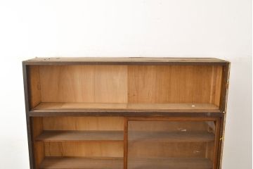 アンティーク家具　昭和中期　脚(台輪)付きリメイク　店舗什器としてもおすすめ!たっぷり収納できるキャビネット(収納棚、戸棚、飾り棚)(R-051057)