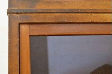 アンティーク家具　昭和中期　ラワン材　たっぷり収納できる!素朴な木の風合いが味わい深い重ね収納棚(キャビネット、飾り棚、陳列棚、店舗什器)(R-051058)