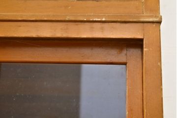 アンティーク家具　昭和中期　ラワン材　たっぷり収納できる!素朴な木の風合いが味わい深い重ね収納棚(キャビネット、飾り棚、陳列棚、店舗什器)(R-051058)