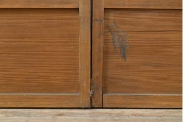 アンティーク建具　小さな障子が付いた猫間障子戸4枚セット(引き戸、建具)(R-051064)