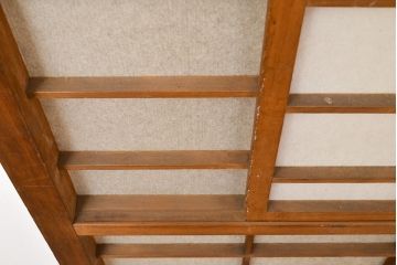 アンティーク建具　小さな障子が付いた猫間障子戸4枚セット(引き戸、建具)(R-051064)
