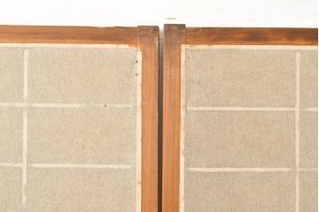 アンティーク建具　小さな障子が付いた猫間障子戸4枚セット(引き戸、建具)(R-051064)