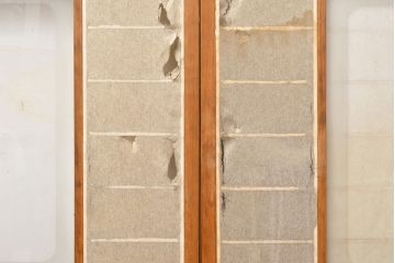 アンティーク建具　小さな障子が付いた猫間障子戸4枚セット(引き戸、建具)(R-051064)