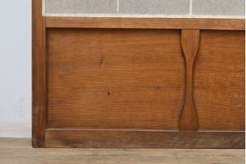 アンティーク建具　小さな障子が付いた猫間障子戸4枚セット(引き戸、建具)(R-051064)