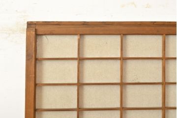 アンティーク建具　景色が楽しめる、額入りの障子戸1枚(引き戸)(R-051065)