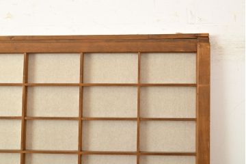 アンティーク建具　景色が楽しめる、額入りの障子戸1枚(引き戸)(R-051065)