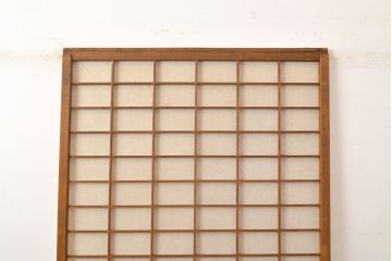 アンティーク建具　景色が楽しめる、額入りの障子戸1枚(引き戸)(R-051065)