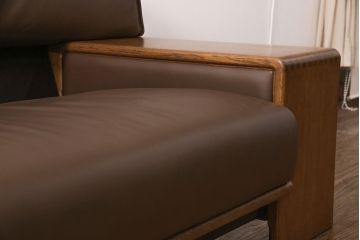 中古　CONDE HOUSE(カンディハウス)　BOLS(ボルス)　大人っぽい落ち着きのある空間づくりが叶う本革3人掛けソファ(アームソファ)(定価約70万円)(R-051071)