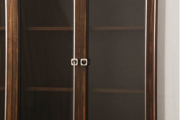 ビンテージ家具　山品木工　ローズウッド　絶版品　高級感漂う上品なキャビネット(収納棚、飾り棚、本箱、ブックケース、ヴィンテージ)(R-051075)
