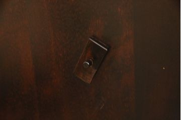 中古　九州民芸家具　大人の落ち着きのある空間づくりにおすすめのバタフライテーブル(ゲートレッグテーブル、ダイニングテーブル)(R-051076)