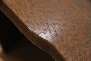 中古　美品　カリモク家具(karimoku)　分厚い天板が存在感を放つ和風の戸棚(収納棚、キャビネット、サイドボード)(R-051078)