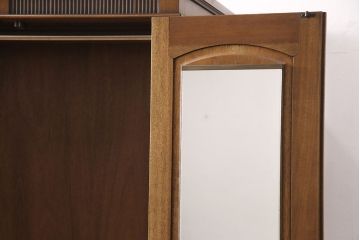 中古　美品　DREXEL HERITAGE(ドレクセルヘリテイジ)　Triune(トライユン)シリーズ　マホガニー材の木肌が美しいワードローブ(引き出し付き、キャビネット、収納棚、戸棚)(定価約90万円)(R-051083)
