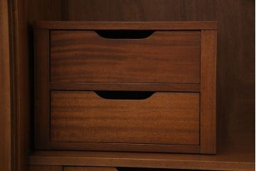 中古　美品　DREXEL HERITAGE(ドレクセルヘリテイジ)　Triune(トライユン)シリーズ　マホガニー材の木肌が美しいワードローブ(引き出し付き、キャビネット、収納棚、戸棚)(定価約90万円)(R-051083)