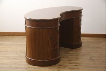 中古　DREXEL HERITAGE(ドレクセルヘリテイジ)　Cameo Classics(キャメオクラシックス)　高級感溢れるキドニーデスク(定価約170万円)(両袖デスク、机、在宅ワーク、在宅用ワークデスク)(R-051087)