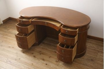 中古　DREXEL HERITAGE(ドレクセルヘリテイジ)　Cameo Classics(キャメオクラシックス)　高級感溢れるキドニーデスク(定価約170万円)(両袖デスク、机、在宅ワーク、在宅用ワークデスク)(R-051087)