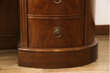 中古　DREXEL HERITAGE(ドレクセルヘリテイジ)　Cameo Classics(キャメオクラシックス)　高級感溢れるキドニーデスク(定価約170万円)(両袖デスク、机、在宅ワーク、在宅用ワークデスク)(R-051087)