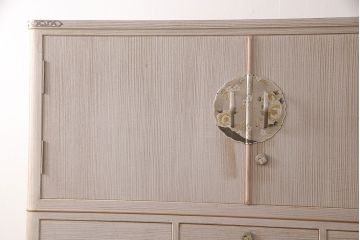 中古　在銘　総桐　かくし付き　上品な佇まいの加茂総桐箪笥(胴丸)(総桐たんす、和タンス、衣装箪笥、着物箪笥)(定価約140万円)(R-051088)
