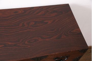 中古　伝統民芸家具　岩谷堂箪笥　躍動感のある木目を楽しめる整理箪笥(衣装箪笥、収納箪笥、引き出し、チェスト)(R-051095)