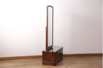 中古　伝統民芸家具　岩谷堂箪笥　菊幸作　和モダンな空間づくりにもおすすめの鏡台(姿見、ミラー、ドレッサー)(R-051096)