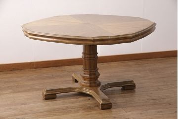 中古　美品　DREXEL HERITAGE(ドレクセルヘリテイジ)　Grand Villa(グランドヴィラ)　チェスナット材　ダイニングテーブル(パーティーテーブル)(定価約55万円)(R-051098)