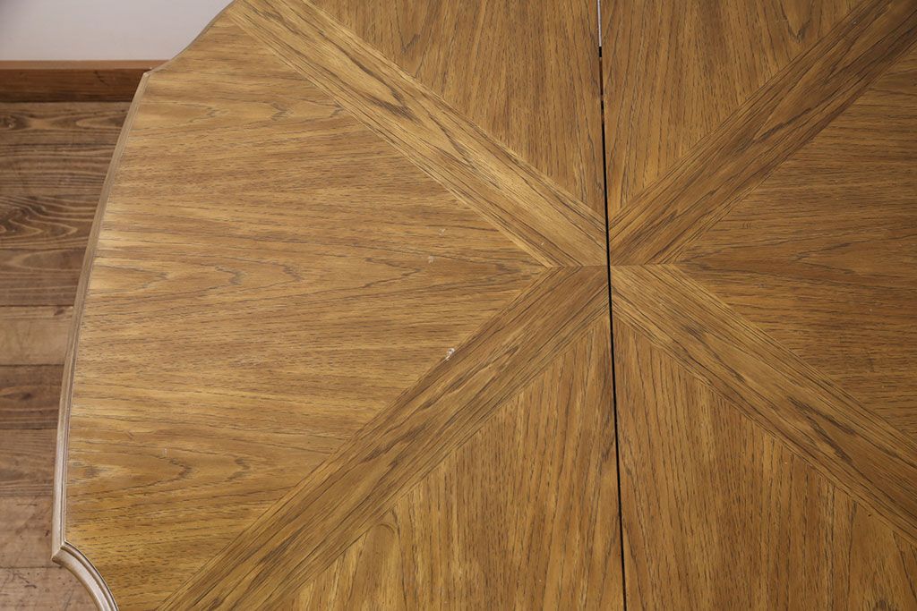 中古　美品　DREXEL HERITAGE(ドレクセルヘリテイジ)　Grand Villa(グランドヴィラ)　チェスナット材　ダイニングテーブル(パーティーテーブル)(定価約55万円)(R-051098)