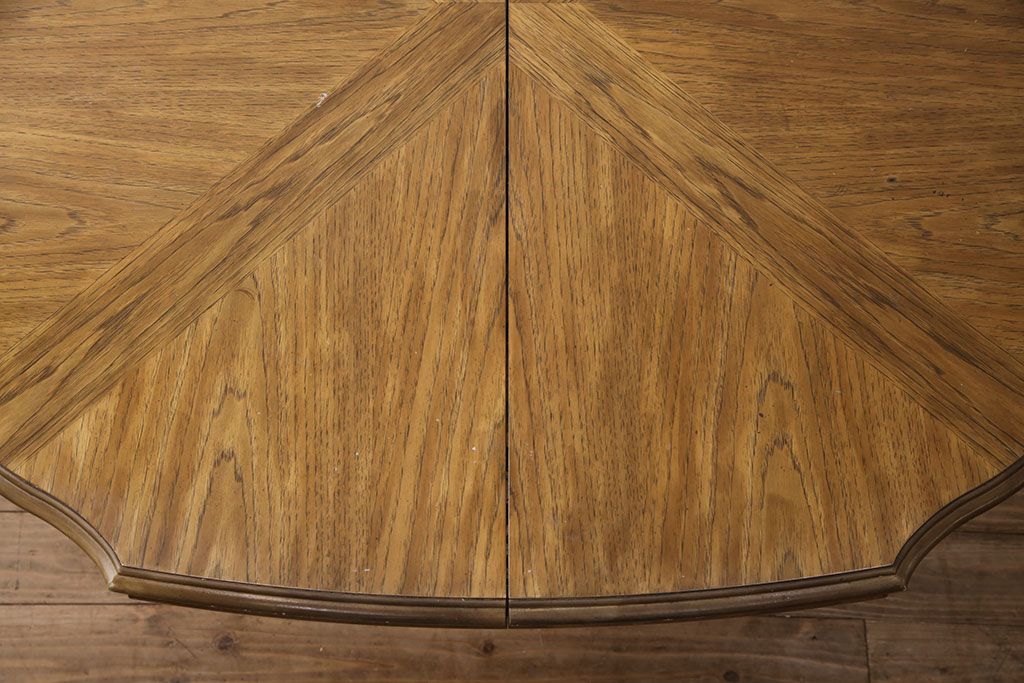 中古　美品　DREXEL HERITAGE(ドレクセルヘリテイジ)　Grand Villa(グランドヴィラ)　チェスナット材　ダイニングテーブル(パーティーテーブル)(定価約55万円)(R-051098)