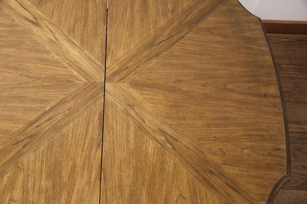 中古　美品　DREXEL HERITAGE(ドレクセルヘリテイジ)　Grand Villa(グランドヴィラ)　チェスナット材　ダイニングテーブル(パーティーテーブル)(定価約55万円)(R-051098)