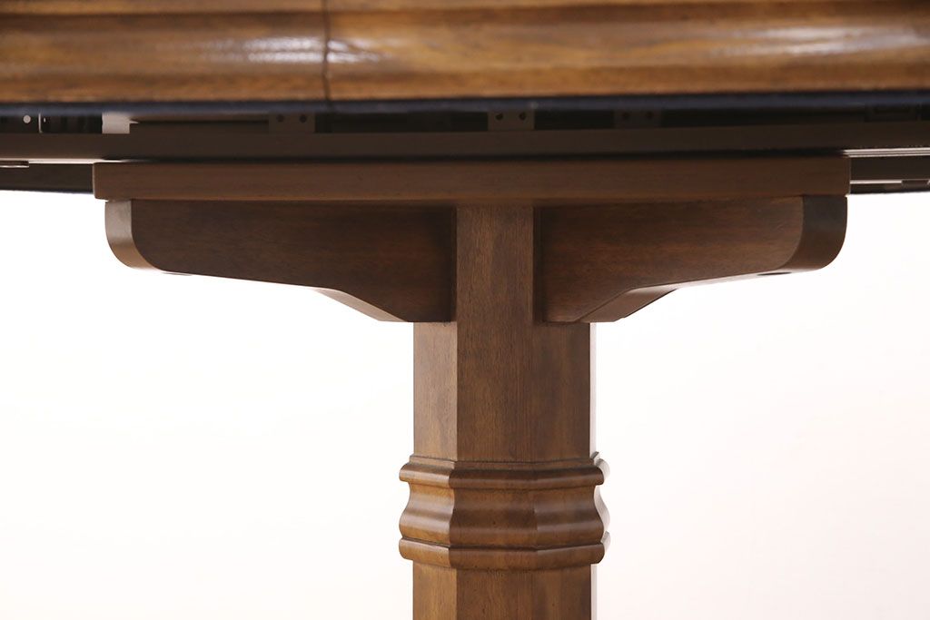 中古　美品　DREXEL HERITAGE(ドレクセルヘリテイジ)　Grand Villa(グランドヴィラ)　チェスナット材　ダイニングテーブル(パーティーテーブル)(定価約55万円)(R-051098)