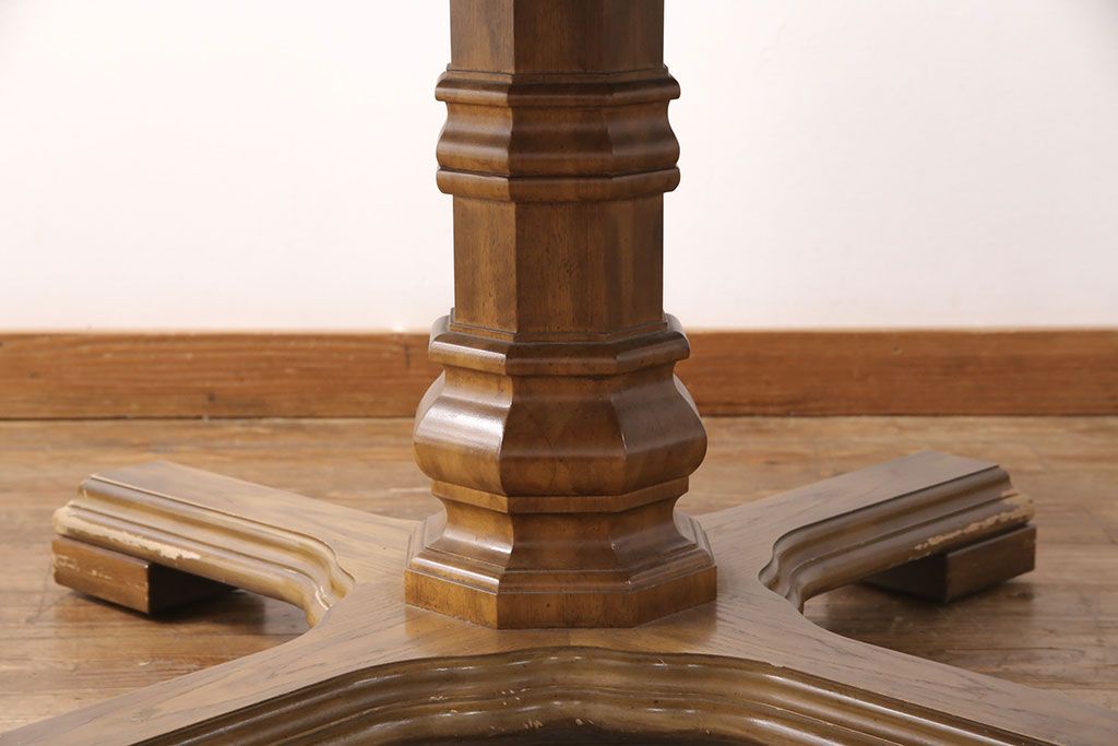 中古　美品　DREXEL HERITAGE(ドレクセルヘリテイジ)　Grand Villa(グランドヴィラ)　チェスナット材　ダイニングテーブル(パーティーテーブル)(定価約55万円)(R-051098)