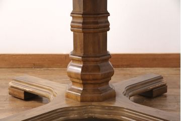 中古　美品　DREXEL HERITAGE(ドレクセルヘリテイジ)　Grand Villa(グランドヴィラ)　チェスナット材　ダイニングテーブル(パーティーテーブル)(定価約55万円)(R-051098)